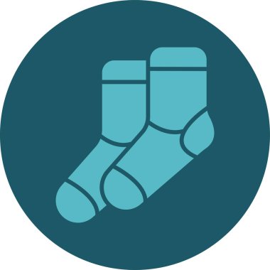 Çorap simgesinin vektör illüstrasyonu