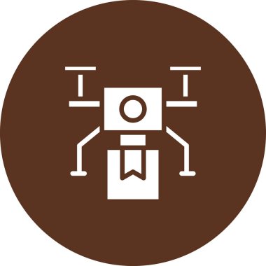 Modern b 'nin vektör illüstrasyonu insansız hava aracının ikonundan yoksun