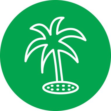 Yeşil ağaç simgesinin vektör illüstrasyonu