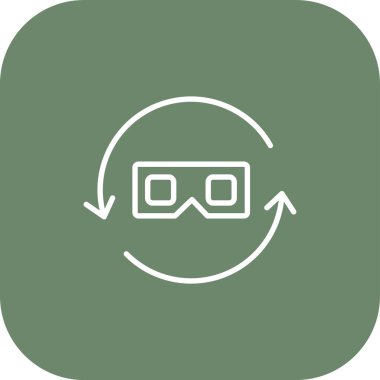 güzel gözlük çizgisi vektör simgesi