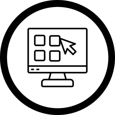 seo modern simgesinin vektör illüstrasyonu