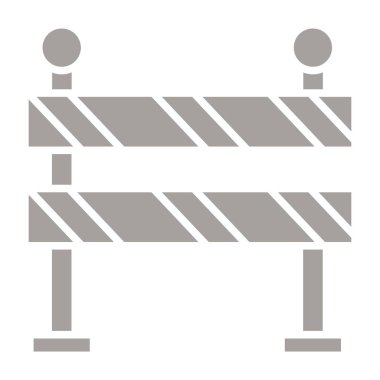 Yol bariyeri simgesi, vektör işareti, beyaz arkaplanda izole edilmiş, vektör grafikleri, düz bir çizgi, vektör, ep