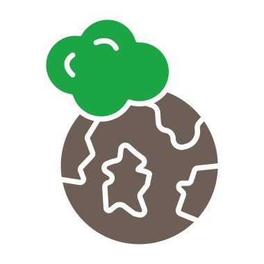 Web ve yazdırma için vektör ağacı ve doğa simgesi