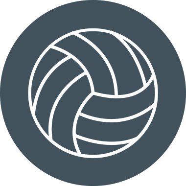 Voleybol ikonunun vektör illüstrasyonu