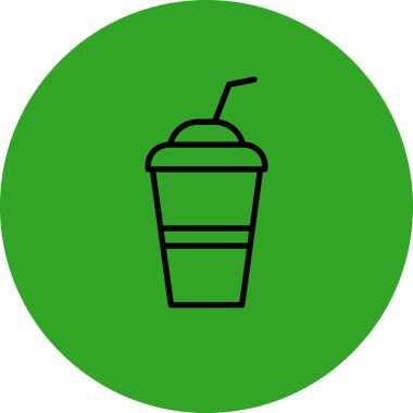 Benzersiz içecek vektör çizgisi simgesi