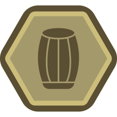 Namlu ağ simgesi, basit vektör illüstrasyonu