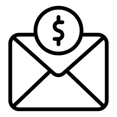 para vektörü ince çizgi simgesi