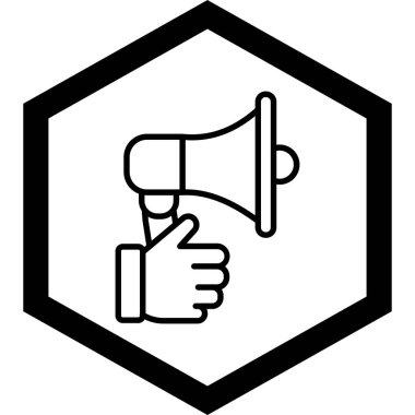 Hoparlör simgesinin vektör illüstrasyonu