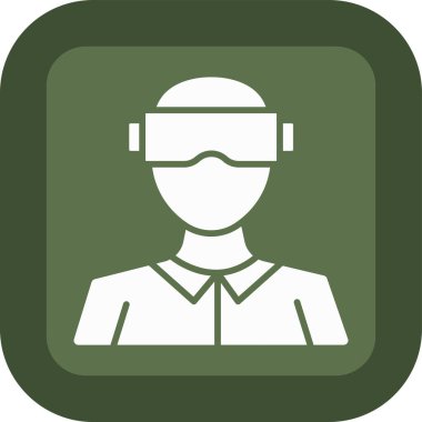 Yeşil maskeli bir kadının vektör çizimi