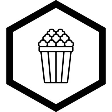 Patlamış mısır. Web simgesi basit illüstrasyon