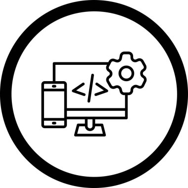 Gelişim için web tasarım simgesi. vektör illüstrasyonu