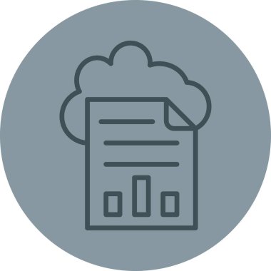 Bulut simgesi vektör illüstrasyonu