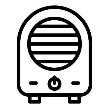 Gaz sobası ikonu ana hatları vektörü. ısıtıcı