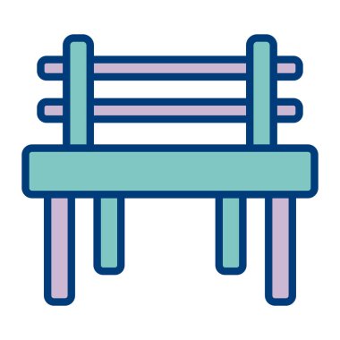 Yedek kulübesi Web simgesi basit illüstrasyon