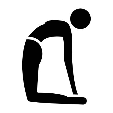 yoga. Web simgesi basit illüstrasyon