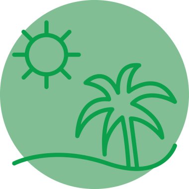 Bir ağaç simgesinin vektör illüstrasyonu