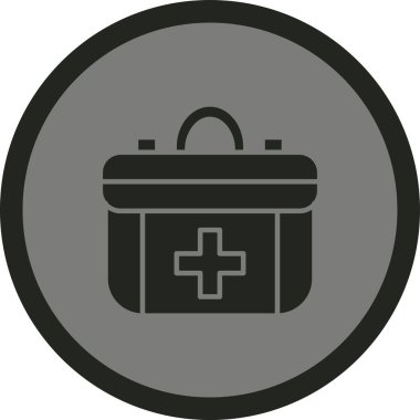 Çanta simgesinin vektör illüstrasyonu