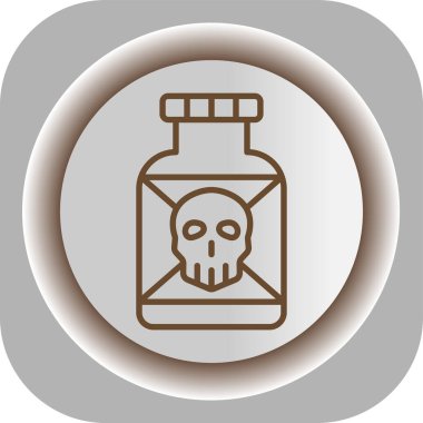 zehirli şişe simgesi, vektör illüstrasyonu