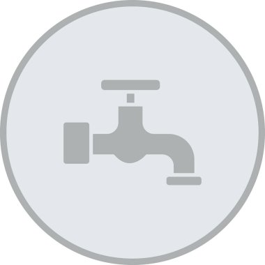 Su musluğu ikonu vektör illüstrasyonu