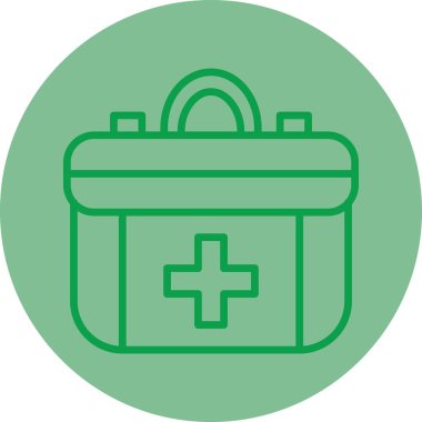 İlk yardım kutusu simgesi. özet çizimi