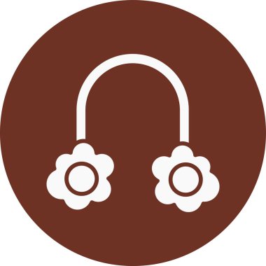 Kulaklıklı bir kadının vektör çizimi