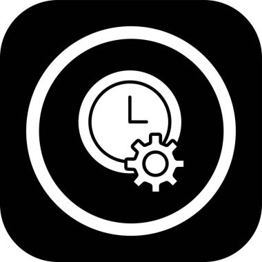 Saat simgesi vektör illüstrasyonu