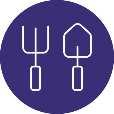 çatal ve kaşık ikon vektör çizimi