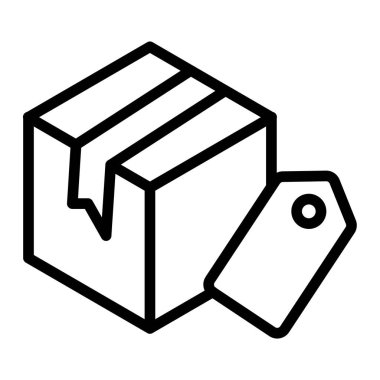 Paket. Web simgesi basit illüstrasyon