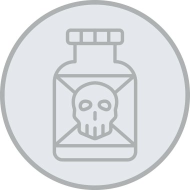 Zehir simgesi, vektör illüstrasyonu