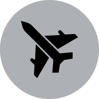uçak ikonu vektör illüstrasyonu