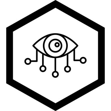 Göz simgesinin vektör illüstrasyonu