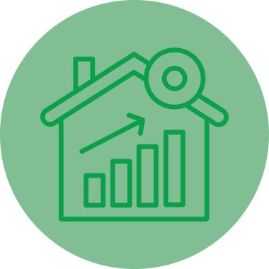 Gayrimenkul. Web simgesi basit illüstrasyon