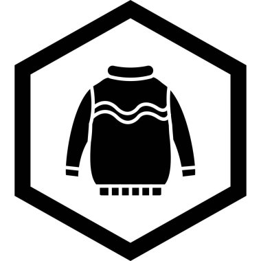 Modern b 'nin vektör illüstrasyonunda giysi ikonu yok