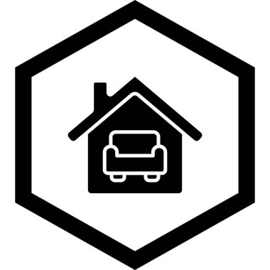 Modern ev simgesinin vektör illüstrasyonu