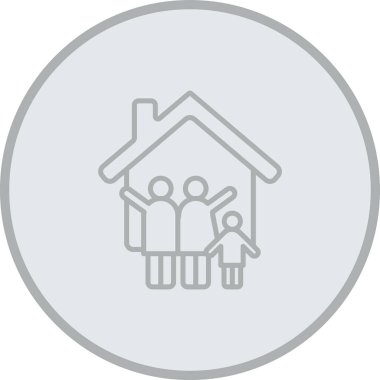 aile simgesi vektör illüstrasyonu