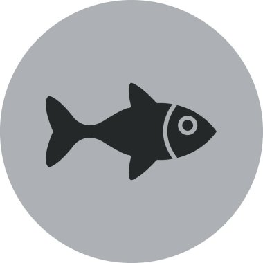 balık simgesi vektör illüstrasyonu