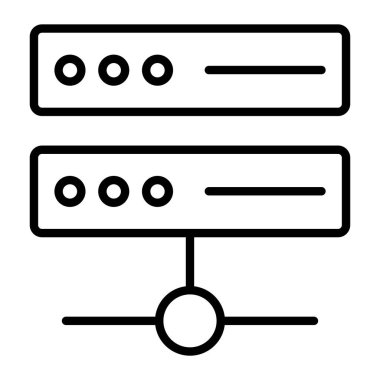 Sunucu. Web simgesi basit illüstrasyon