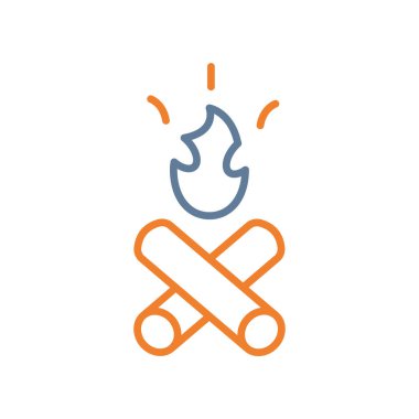 Ateş alevi simgesinin vektör illüstrasyonu