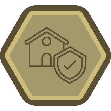 Moda Biçimli Ev Simgesi İzole Arkaplan