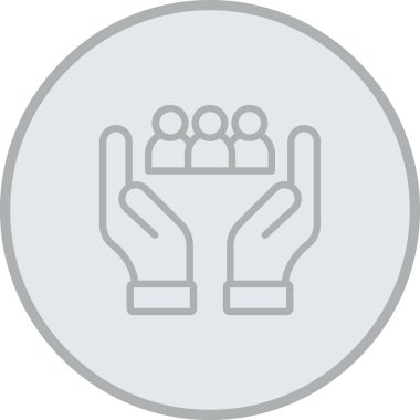 Çember simgesi olan eller