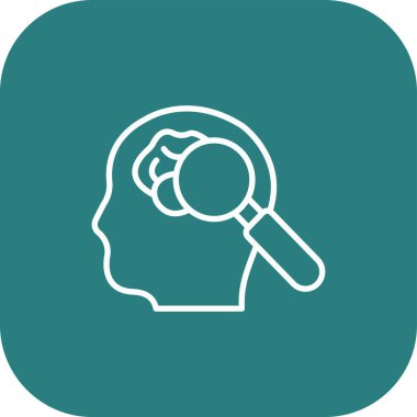 Soyut arkaplanda insan beyni simgesi izole edildi