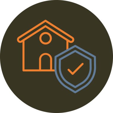 Eve. Web simgesi basit illüstrasyon