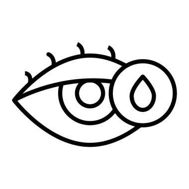 Satır simgesi vektörlü göz.