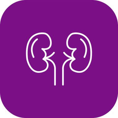 Böbrekler simgesi. Vektör çizim