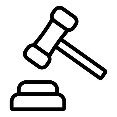 Yargıç çekiç simgesi, taslak biçimi