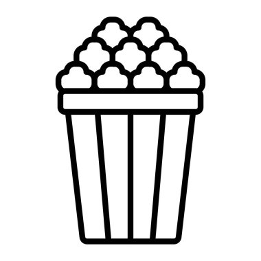 patlamış mısır simgesi vektör çizimi çizimi