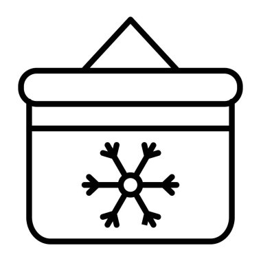 Noel hediyesi kutusu simgesi, taslak biçimi