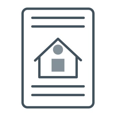 Ev web simgesi, basit vektör illüstrasyonu