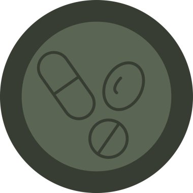 Tıp hap vektör simgesi