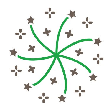 Havai fişekler. Web simgesi basit illüstrasyon